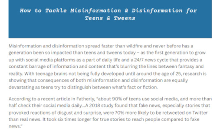 How to Tackle Misinformation activity